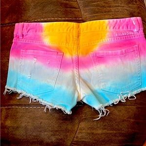 Billabong Rainbow Tie Dye Denim Shorts
